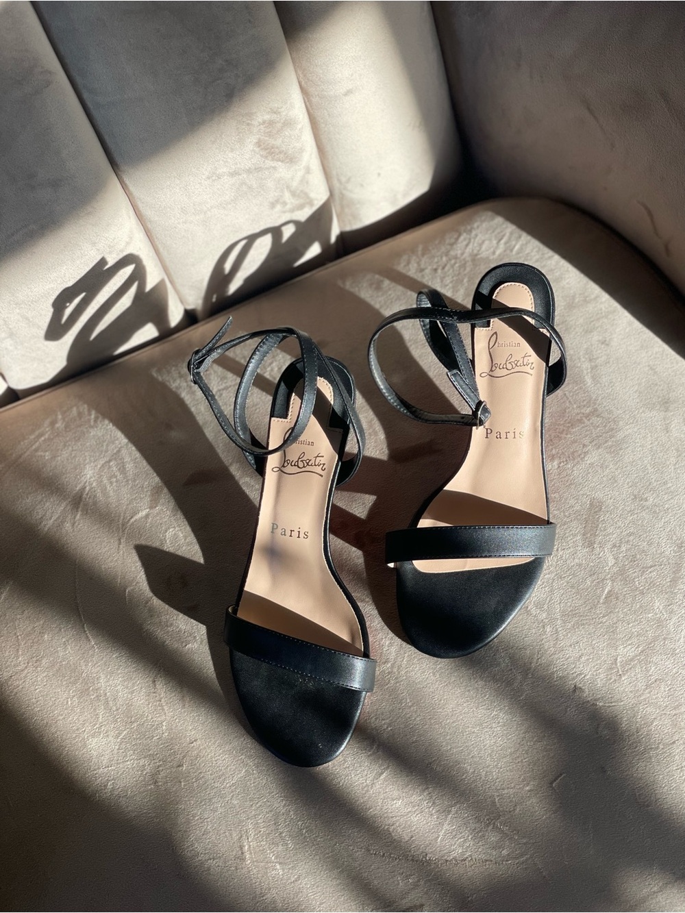 Christian Louboutin Loubigirl Leather Ankle Wrap Sandals Size EU 40 - Picture 3 of 9